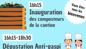 inauguration des composteurs de la cantine